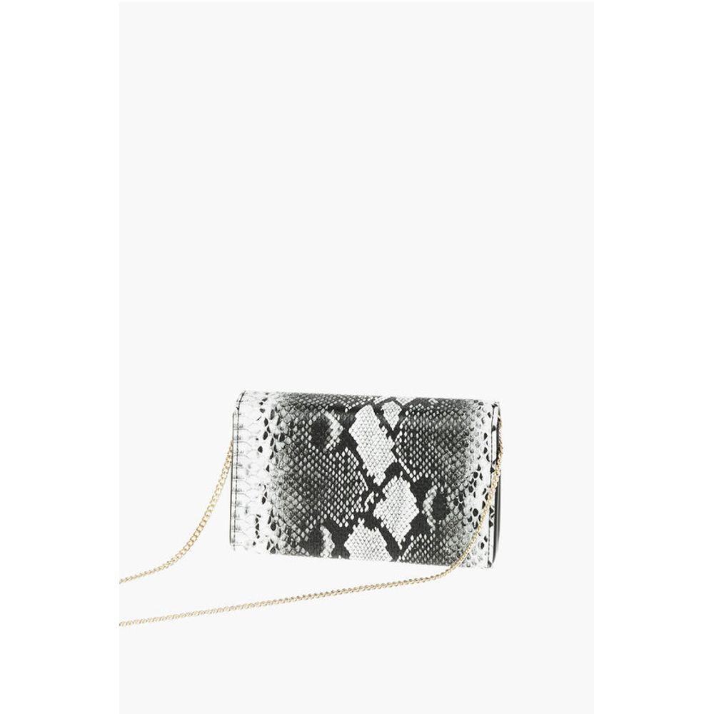 Moschino LOVE Snake Effect Faux Leather Crossbody Bag