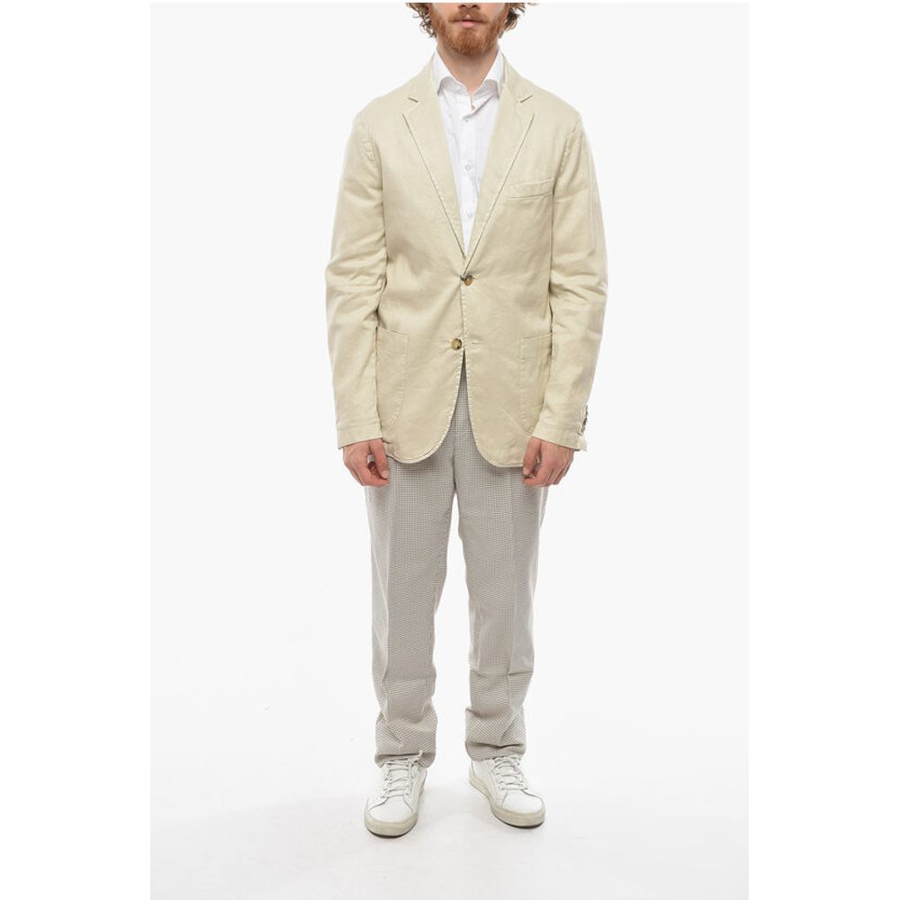 Cruna side vents CHELSEA 2-button blazer with patch pocket