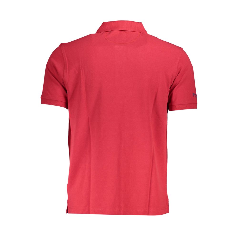La Martina Red Cotton Polo Shirt
