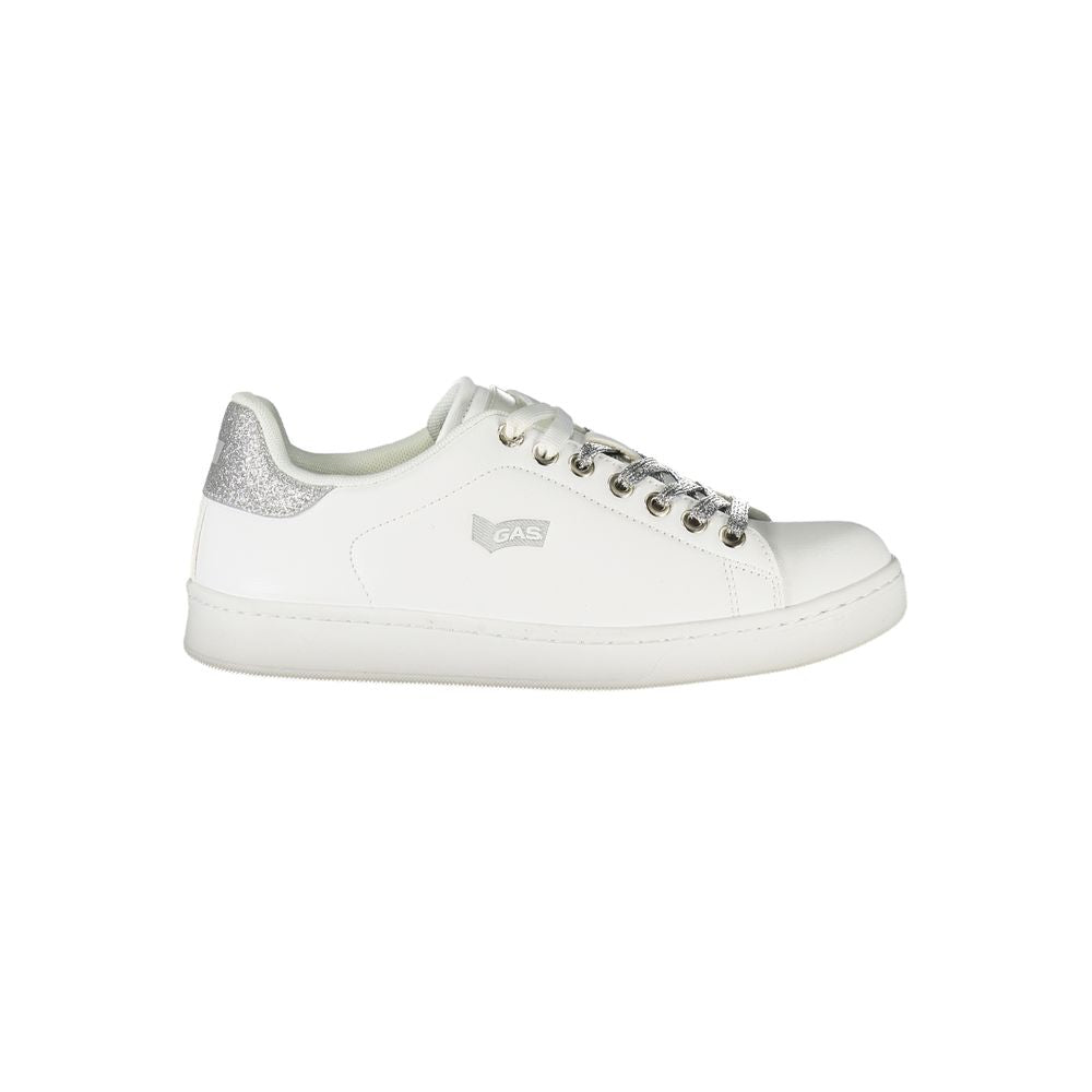 Gas White Polyester Women Sneaker