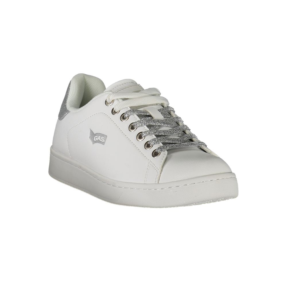 Gas White Polyester Women Sneaker