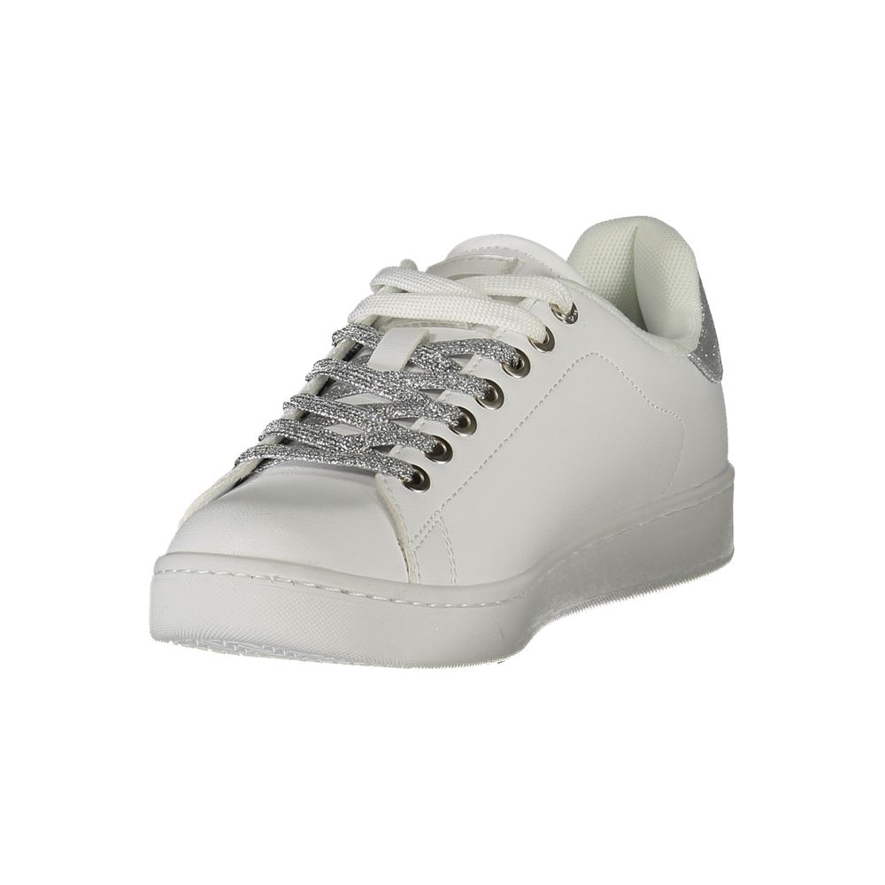 Gas White Polyester Women Sneaker