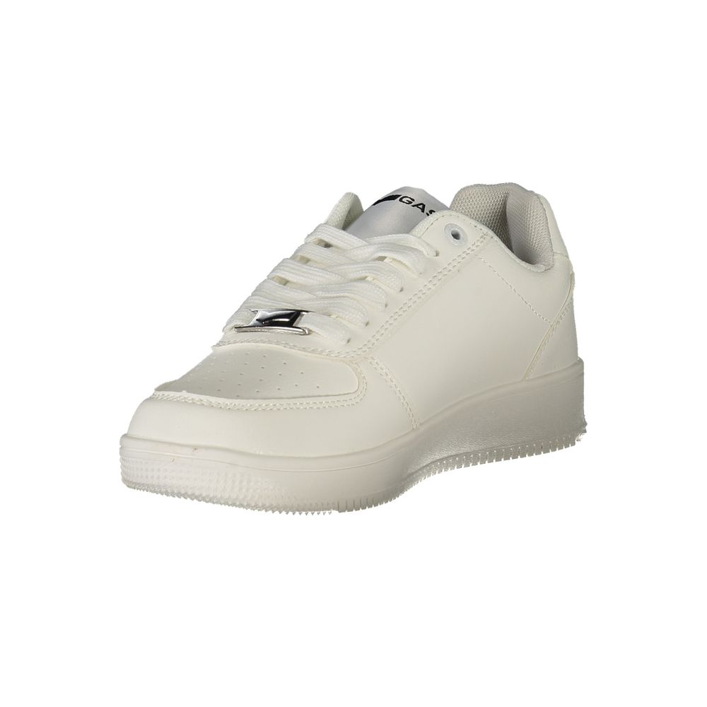 Gas White Polyester Women Sneaker