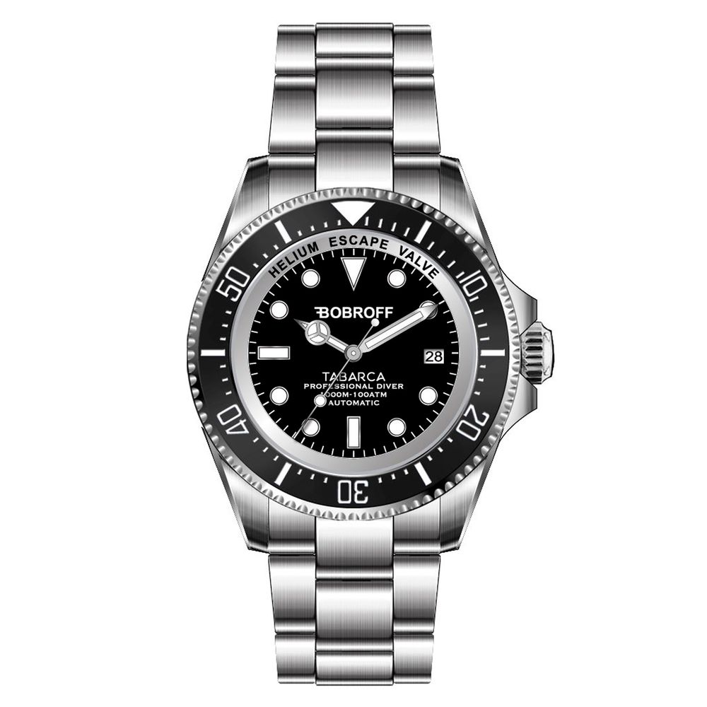 Bobroff Gray Stainless Steel Watch