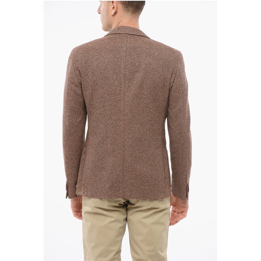 Nino Danieli Wool Blend Single Breasted Blazer With Flap Pockets