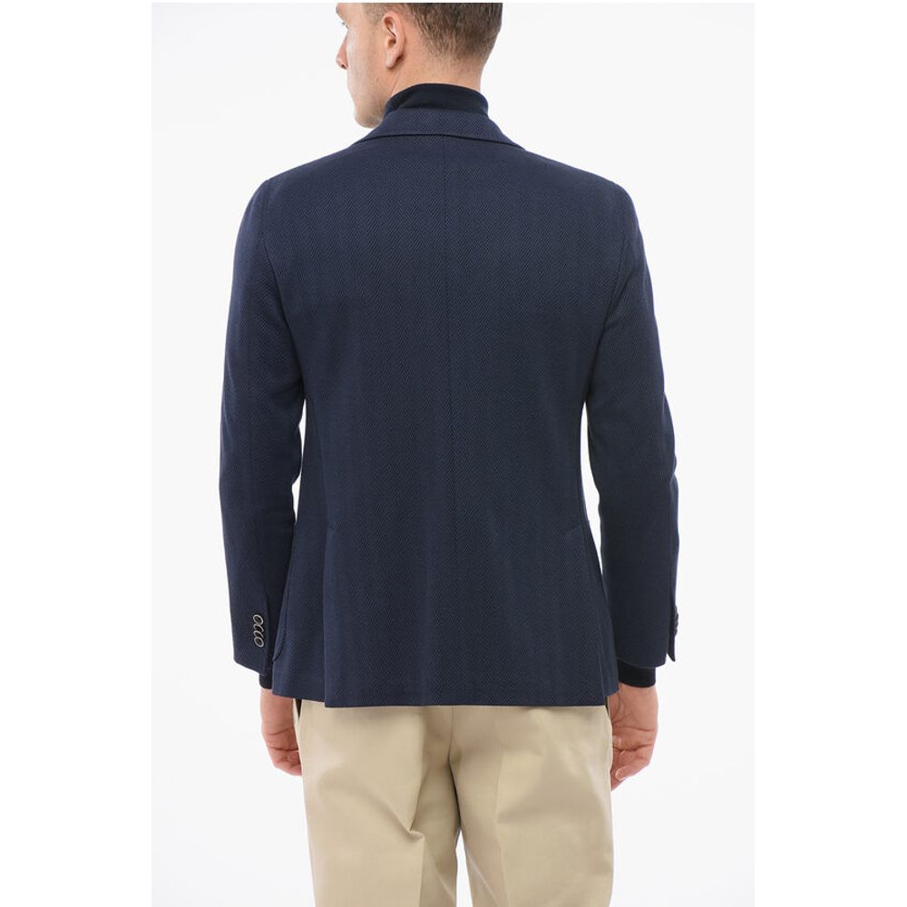 Nino Danieli Cotton Single Breasted Blazer With Patch Pockets