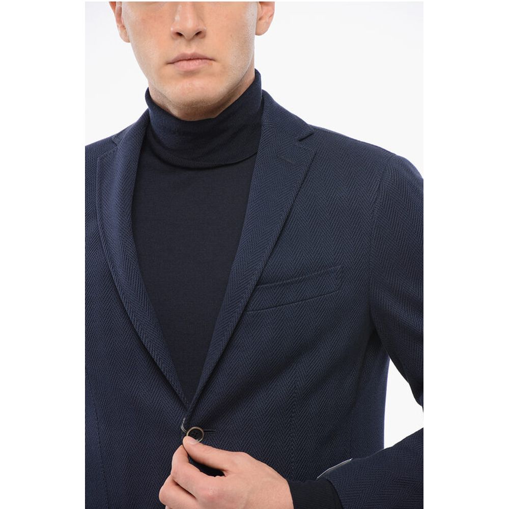 Nino Danieli Cotton Single Breasted Blazer With Patch Pockets