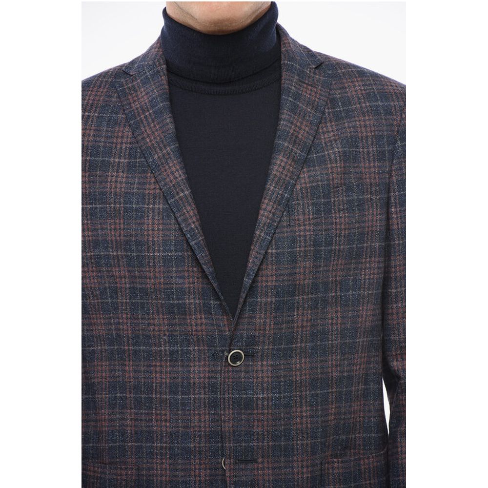 Nino Danieli Wool Single Breasted Blazer With Flap Pockets