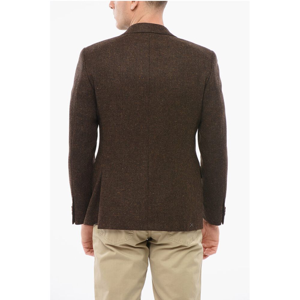 Nino Danieli Wool Single Breasted Blazer With Flap Pockets