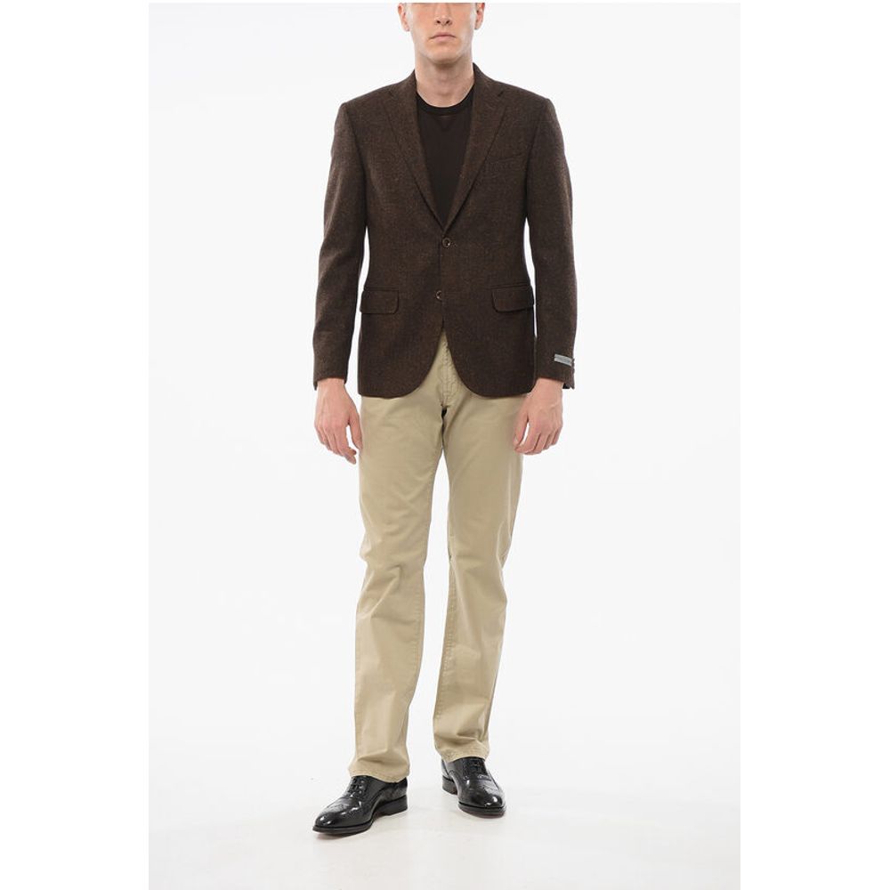 Nino Danieli Wool Single Breasted Blazer With Flap Pockets