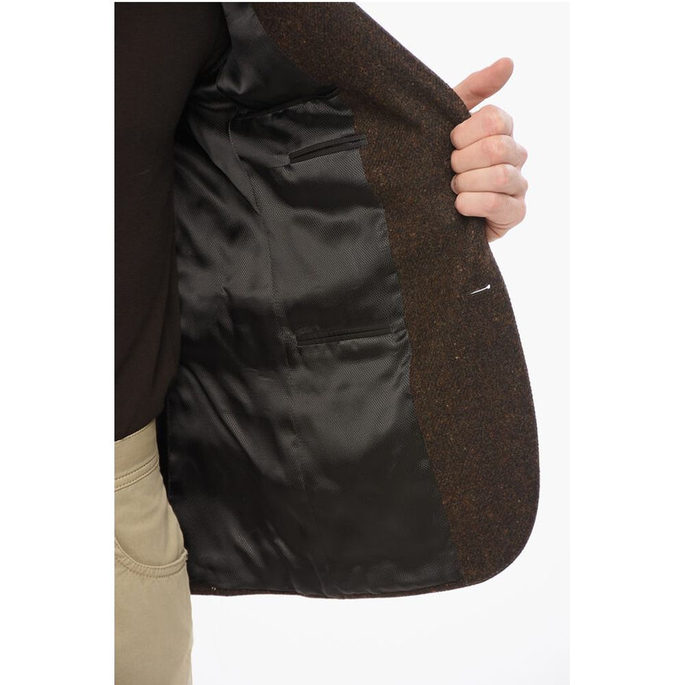 Nino Danieli Wool Single Breasted Blazer With Flap Pockets