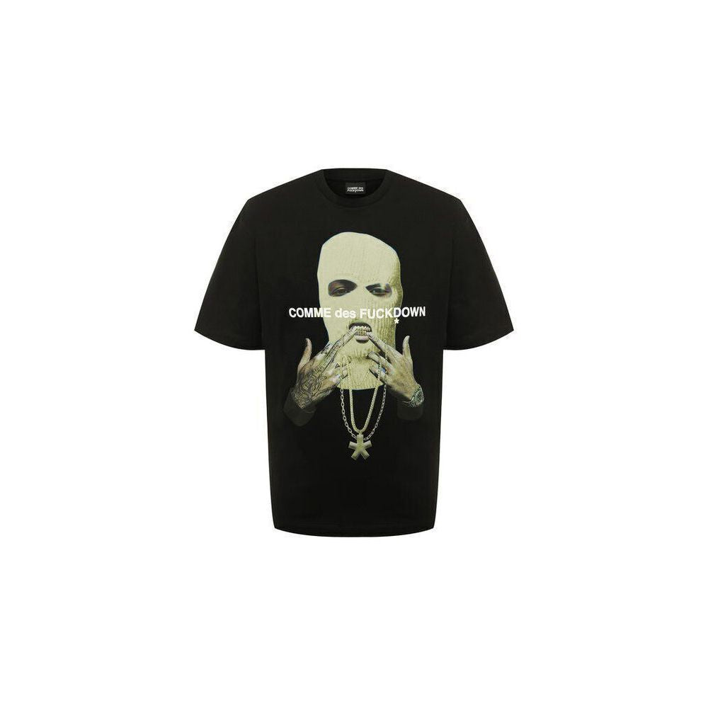 Comme Des Fuckdown Black Cotton Women T-Shirt