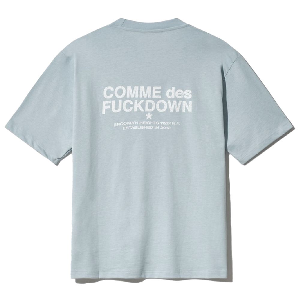 Comme Des Fuckdown Gray Cotton T-Shirt