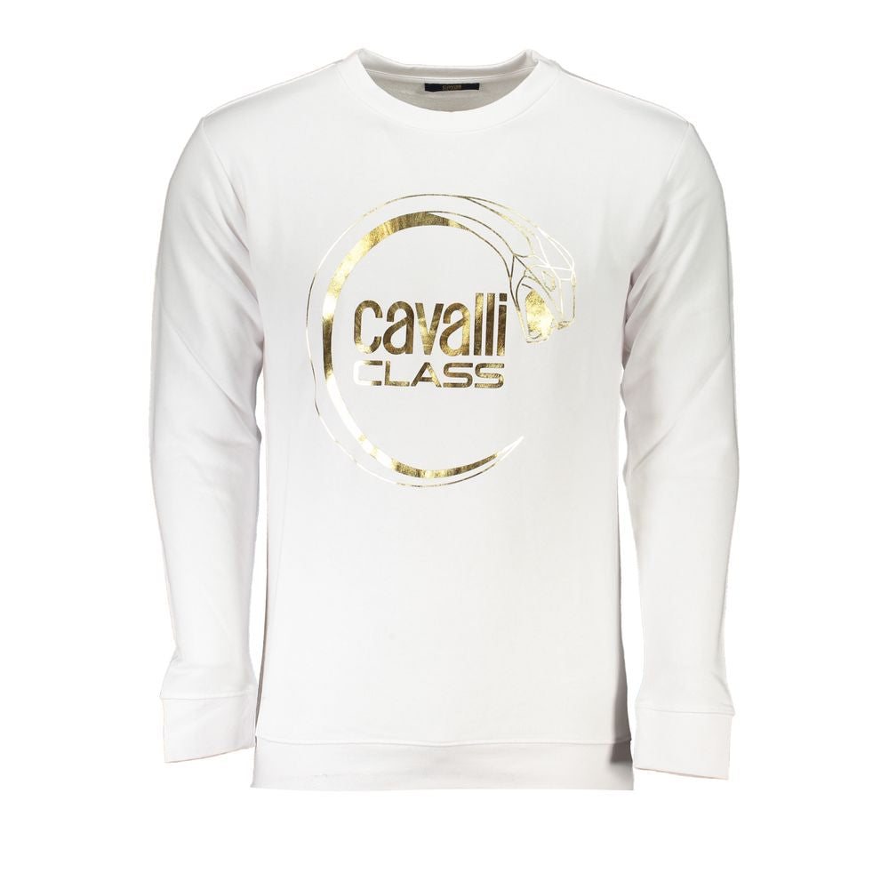 Cavalli Class Beli bombažni pulover
