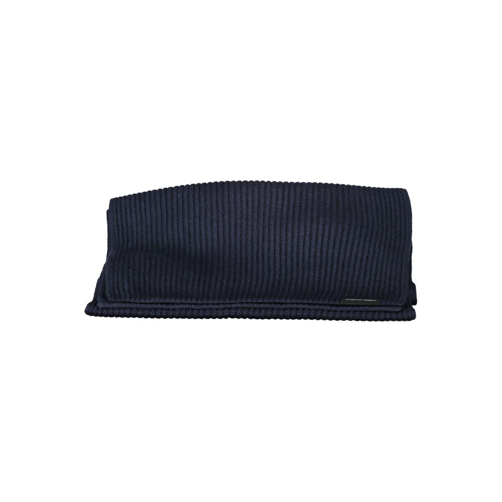 Calvin Klein Blue Cotton Scarf