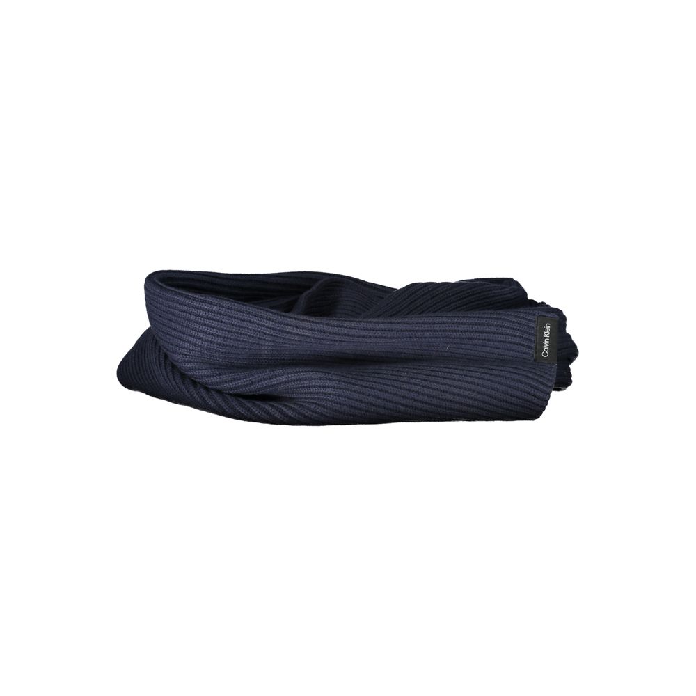 Calvin Klein Blue Cotton Scarf
