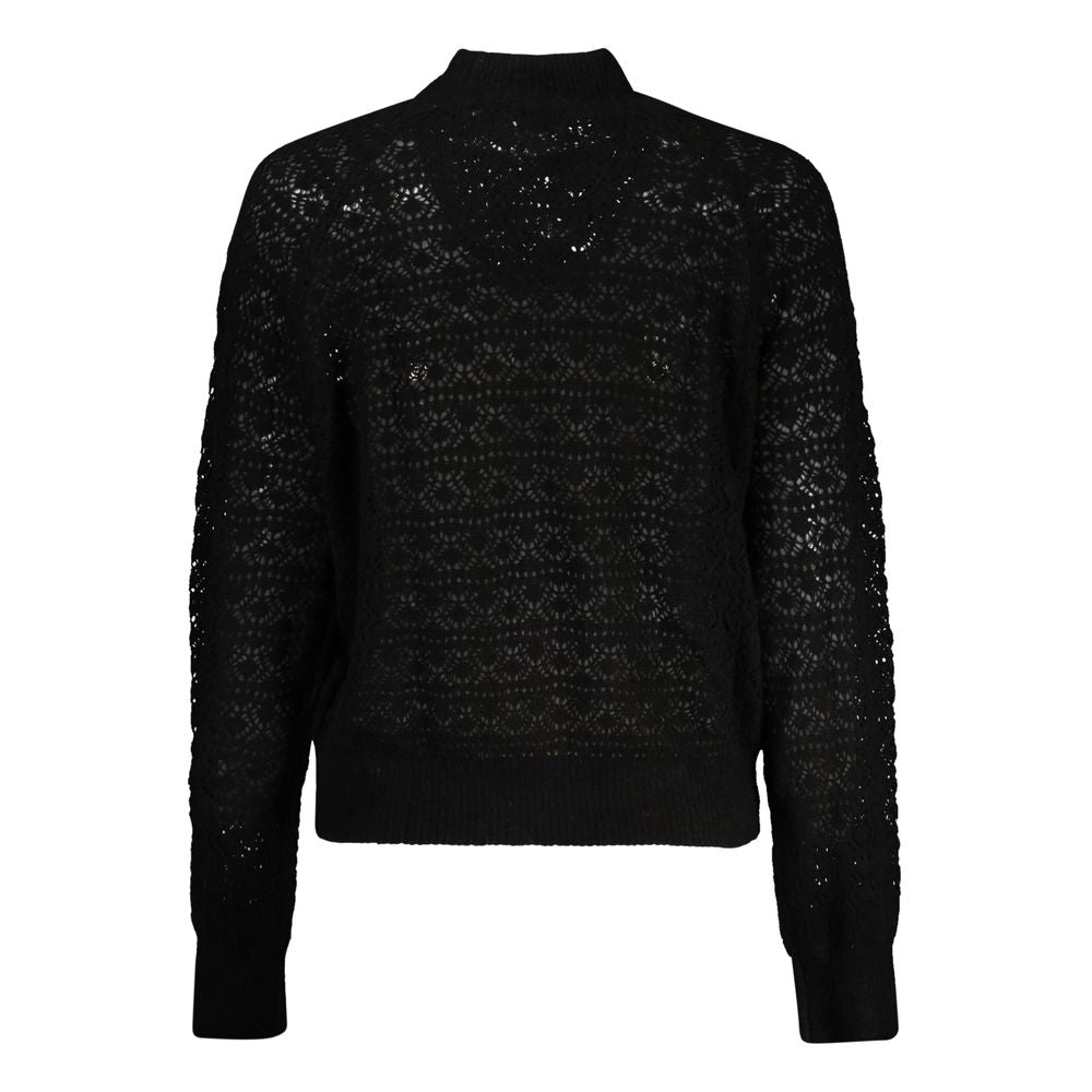 Guess Jeans Black Alpaca Leather Sweater