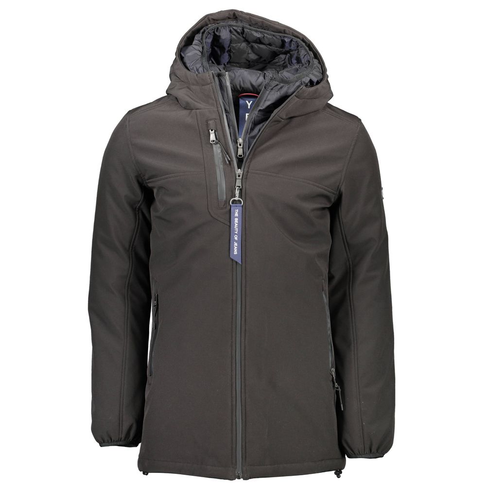 Yes Zee Black Polyester Jacket