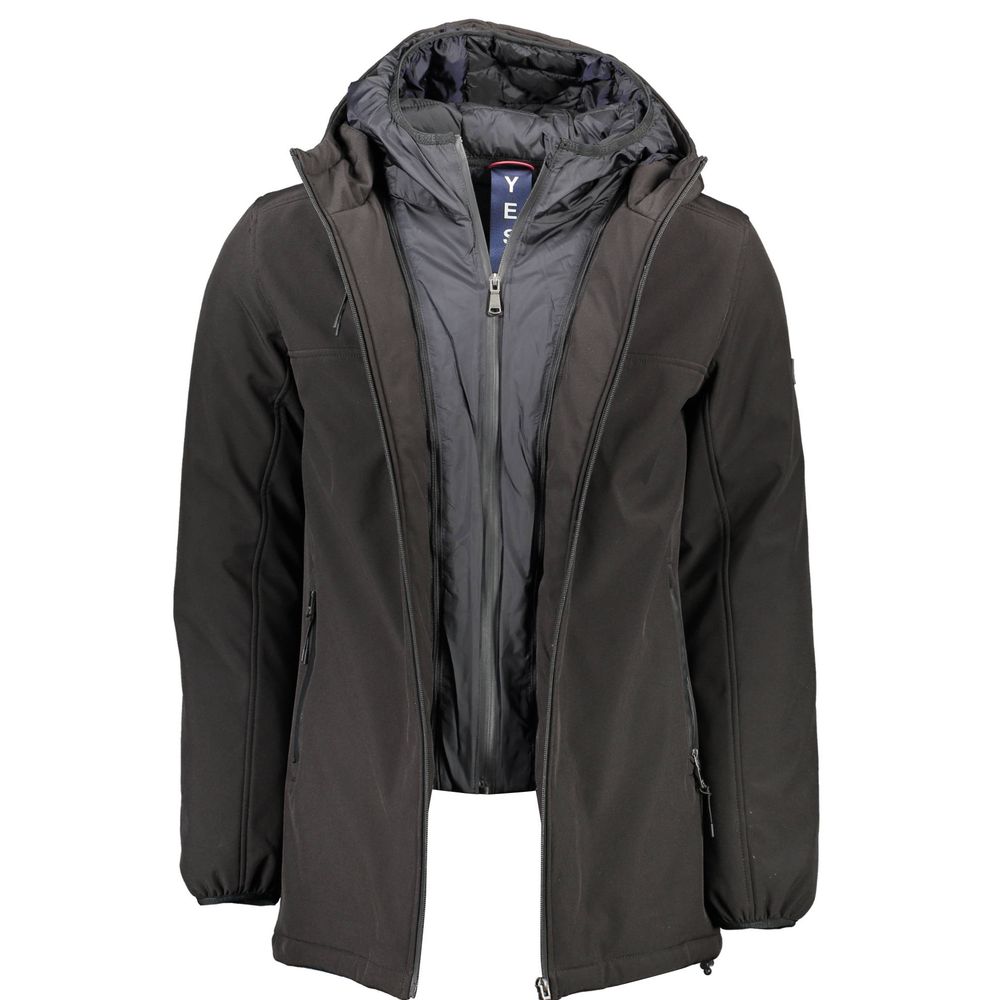 Yes Zee Black Polyester Jacket