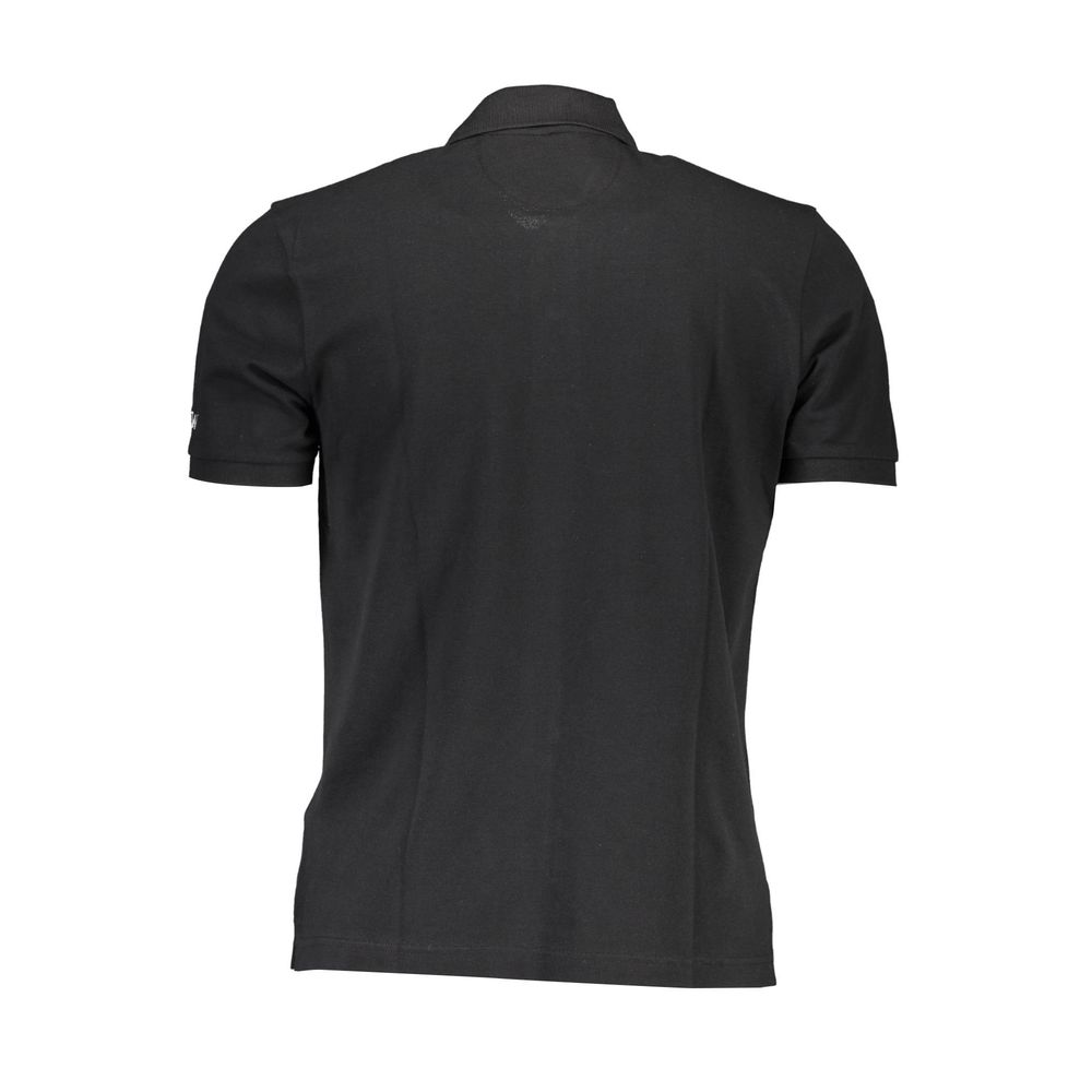 La Martina Black Cotton Polo Shirt