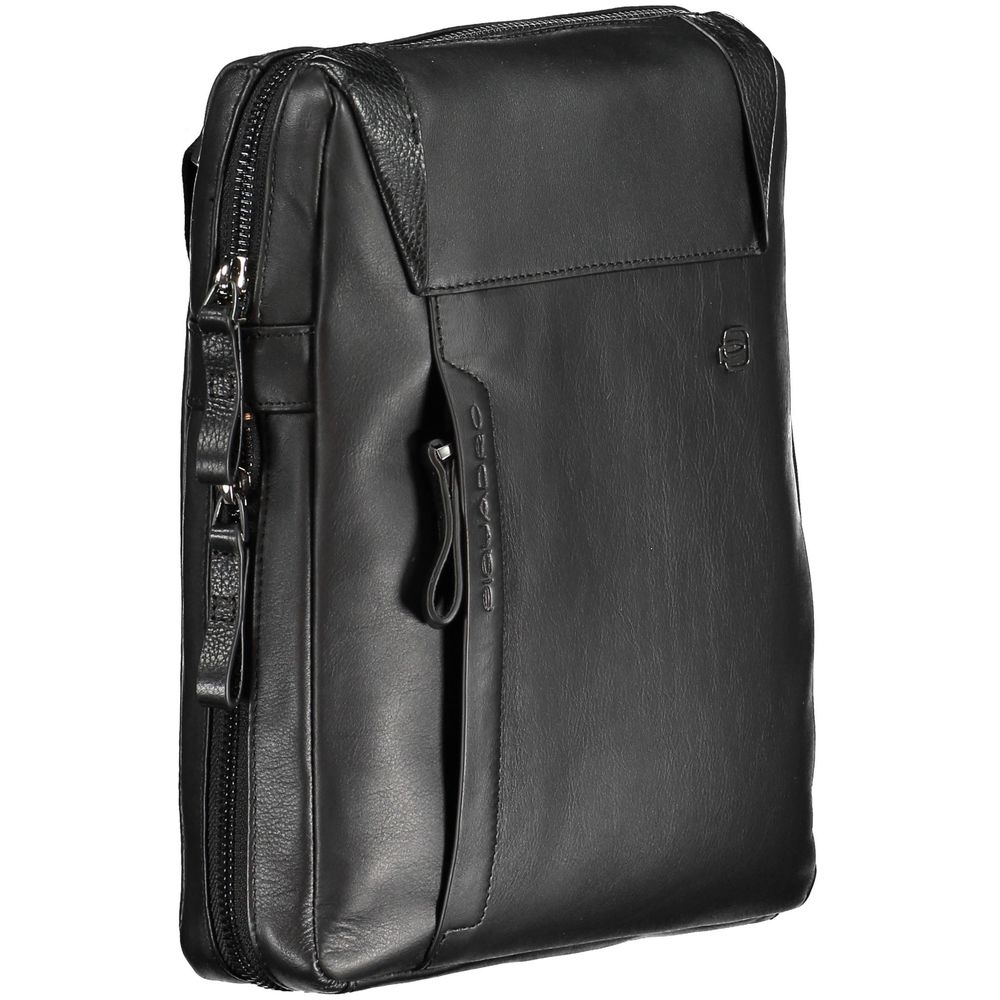Piquadro Black Leather Shoulder Bag