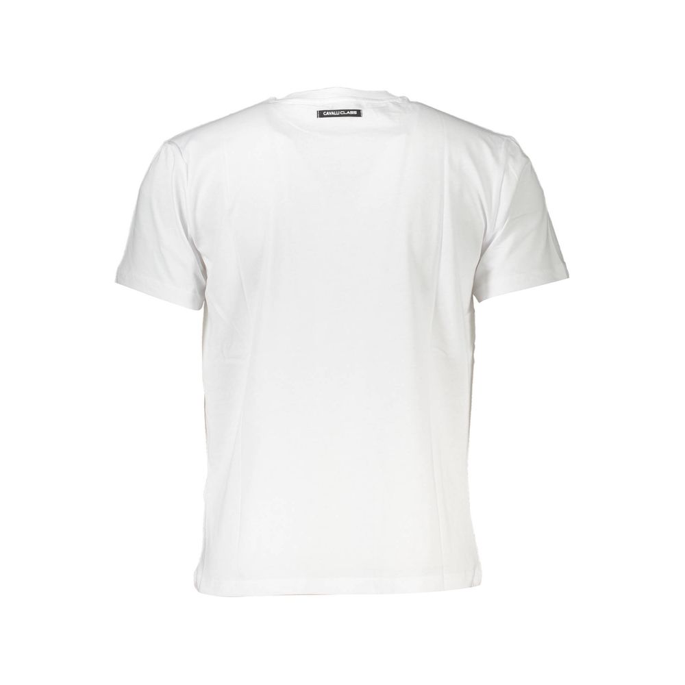 Cavalli Class White Cotton T-Shirt