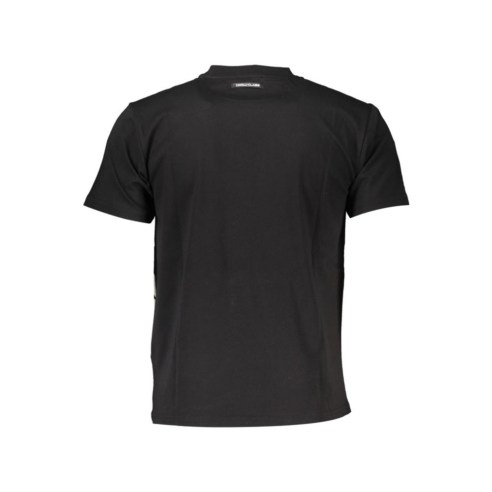 Cavalli Class Black Cotton T-Shirt