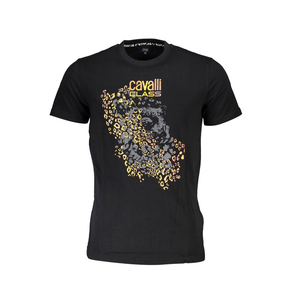 Cavalli Class Black Cotton T-Shirt