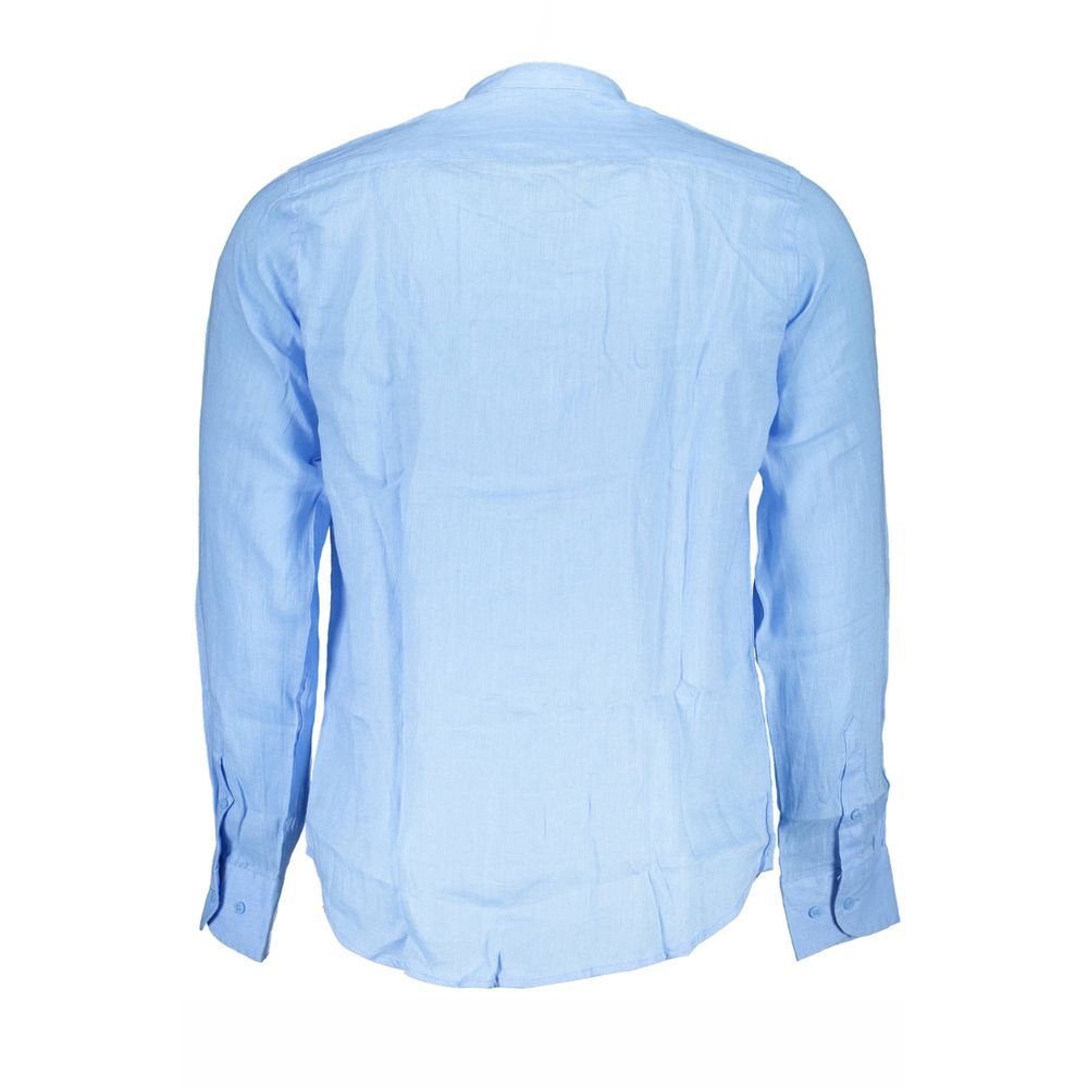 U.S. Grand Polo Blue Linen Shirt