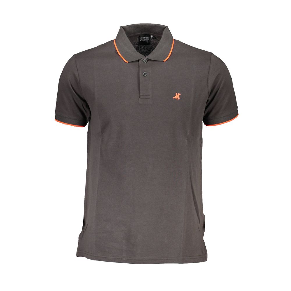 U.S. Grand Polo Gray Cotton Polo Shirt