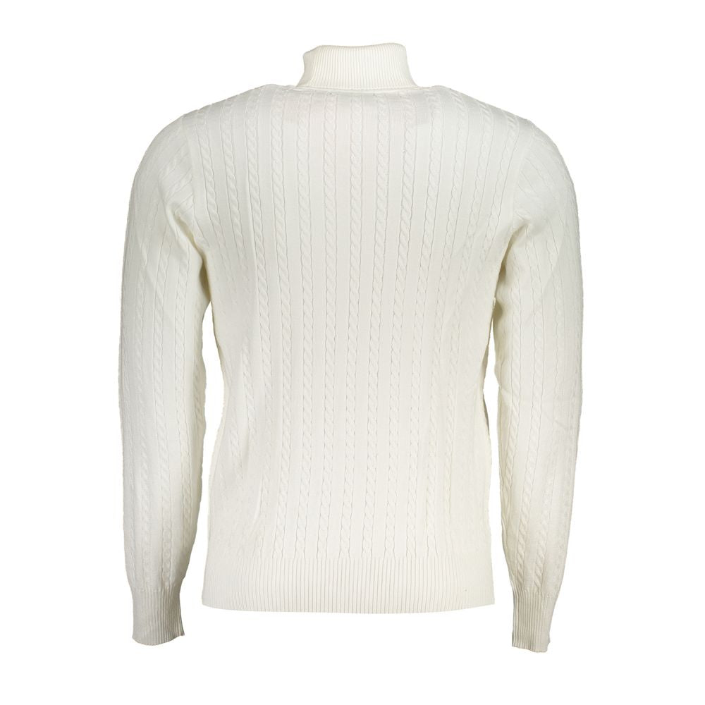 U.S. Grand Polo White Nylon Sweater