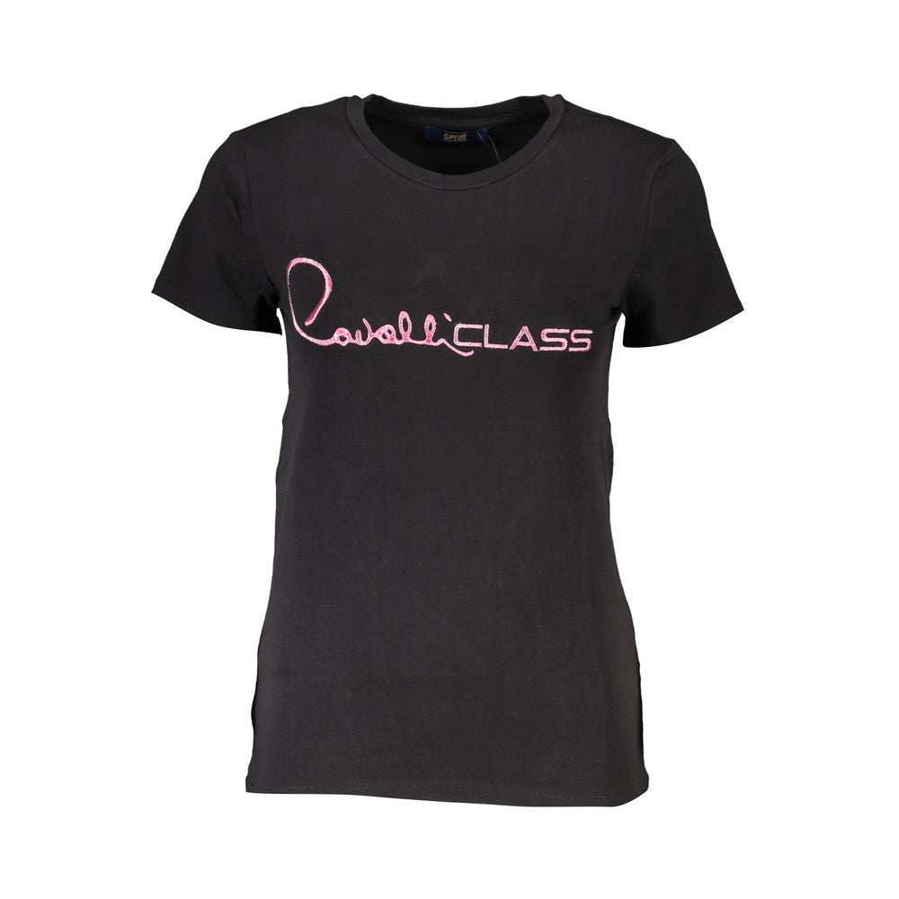 Cavalli Class Black Cotton Tops & T-Shirt