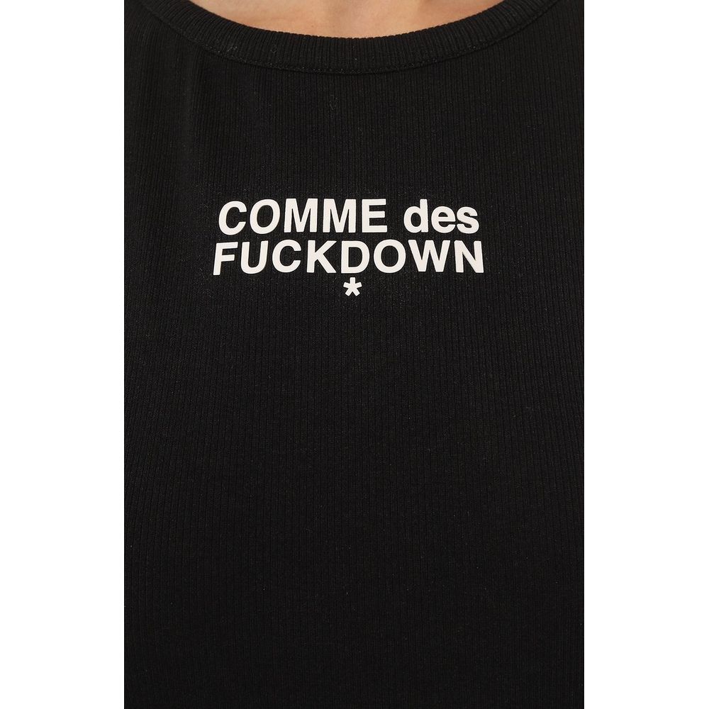 Comme Des Fuckdown Črna bombažna majica in majica