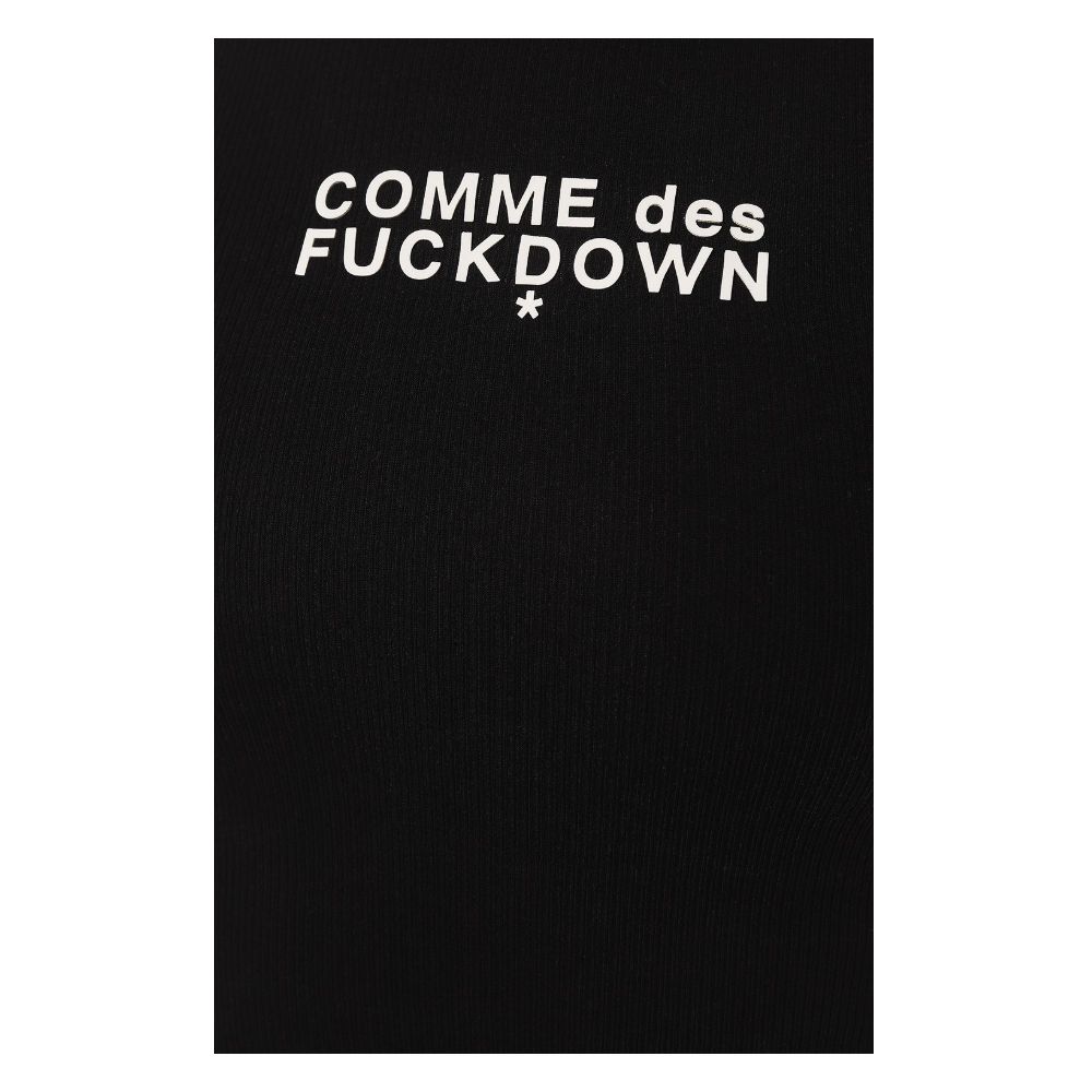 Comme Des Fuckdown Črna bombažna majica in majica