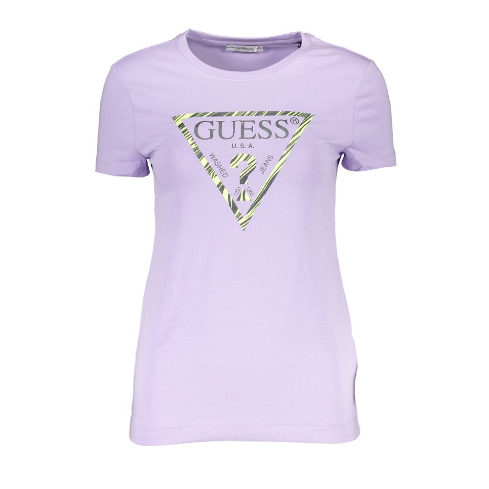 Guess Jeans Purple Cotton Tops & T-Shirt