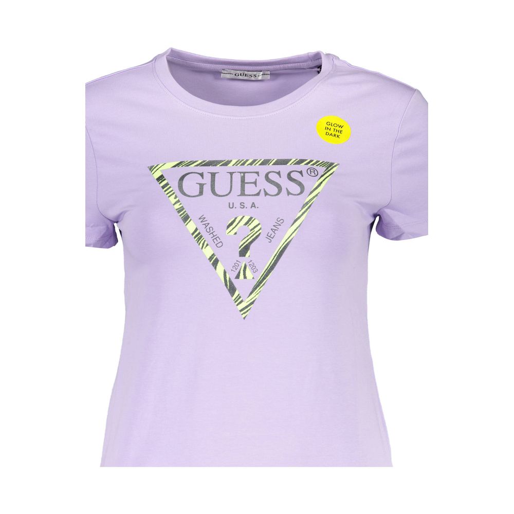 Guess Jeans Purple Cotton Tops & T-Shirt