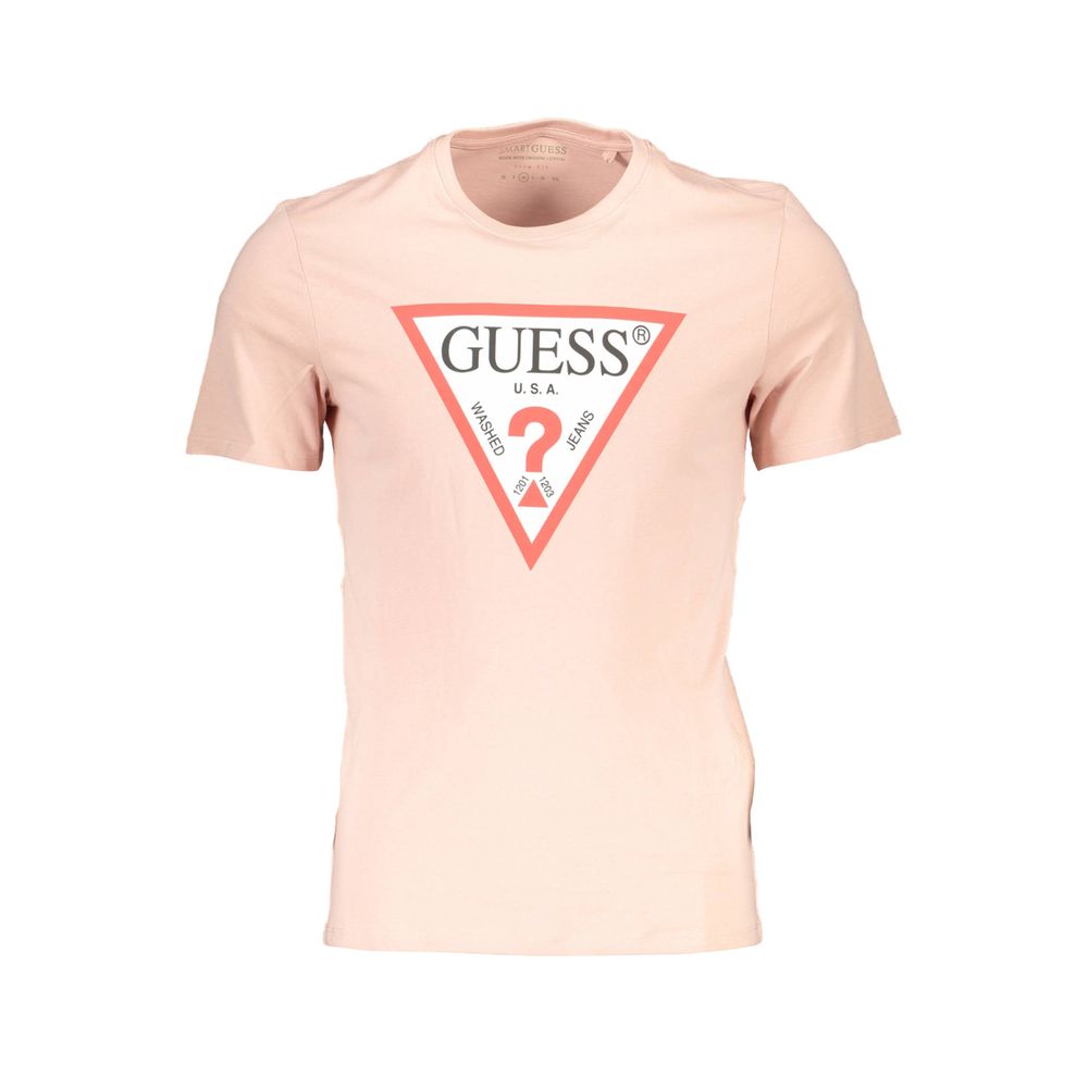 Guess Jeans Pink Cotton T-Shirt