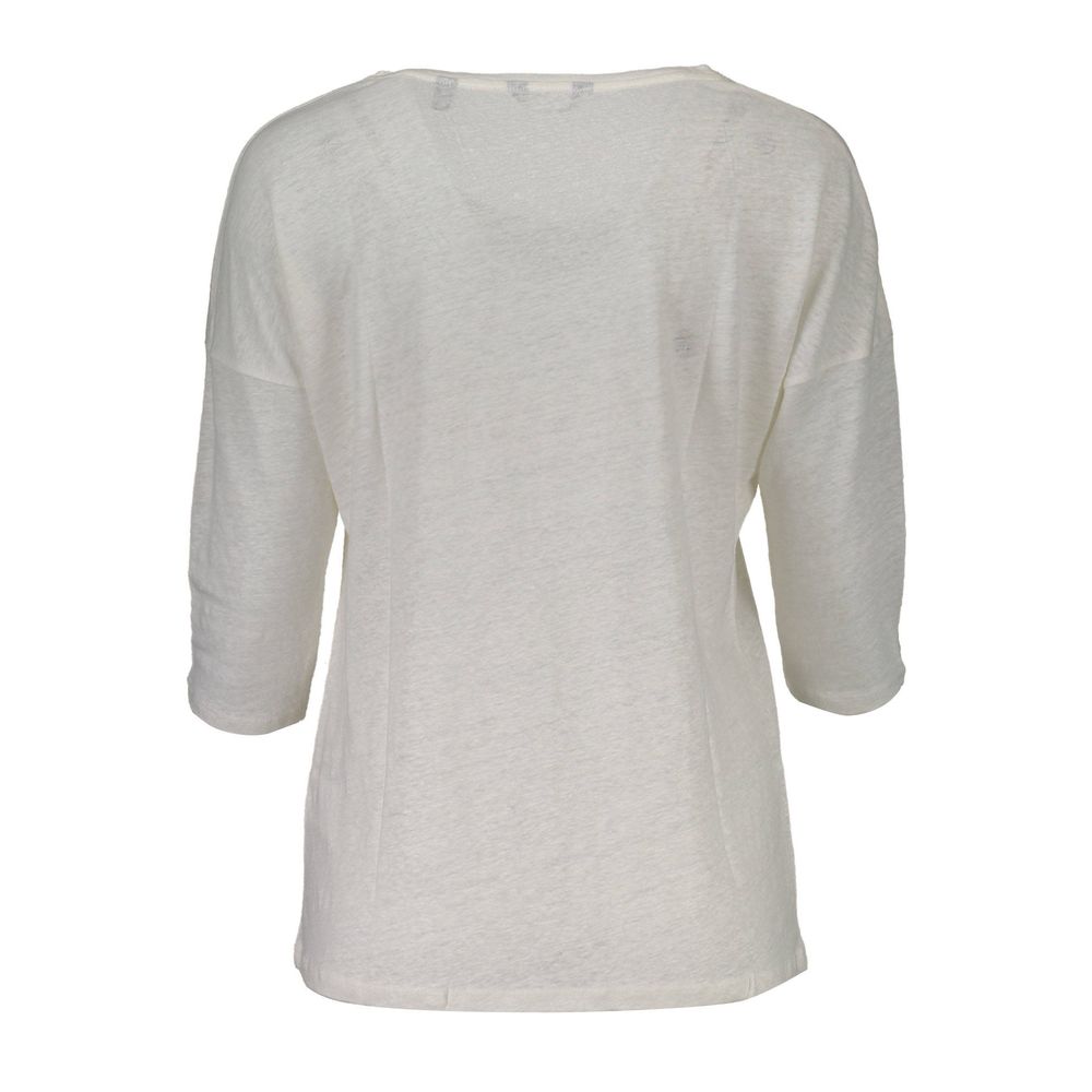 Gant White Linen Tops & T-Shirt