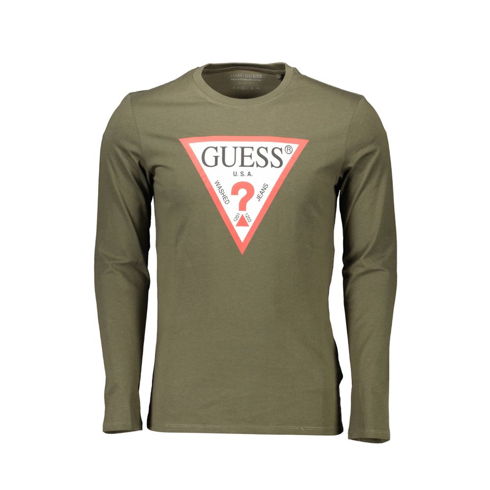 Guess Jeans Zelena bombažna majica