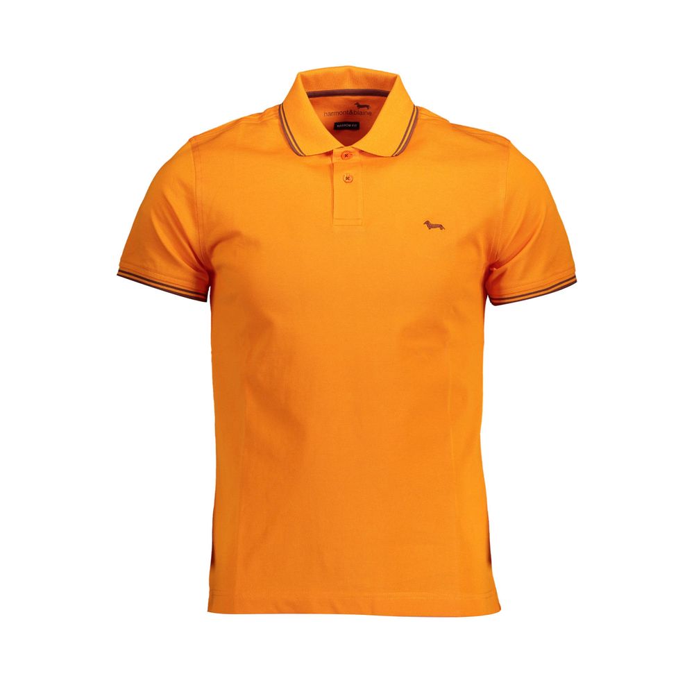 Harmont & Blaine Orange Cotton Polo Shirt