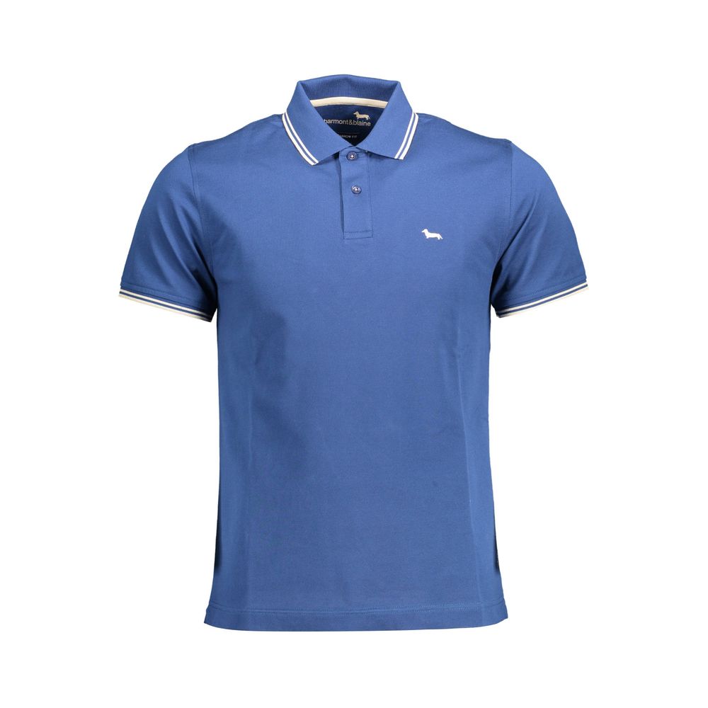 Bombažna polo majica Harmont & Blaine Blue