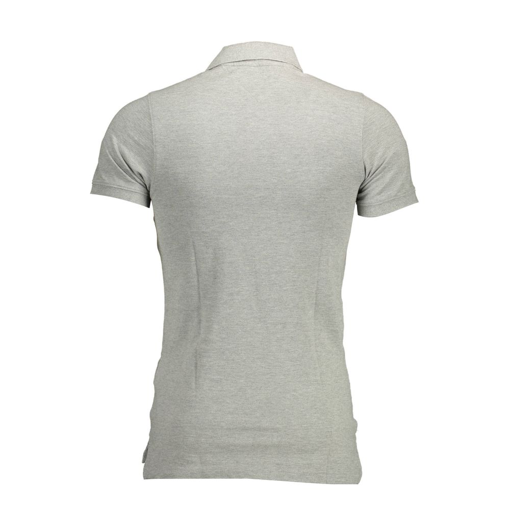Tommy Hilfiger Gray Cotton Polo Shirt