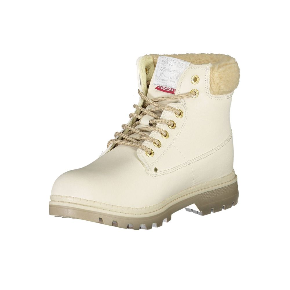Carrera White Polyester Boot
