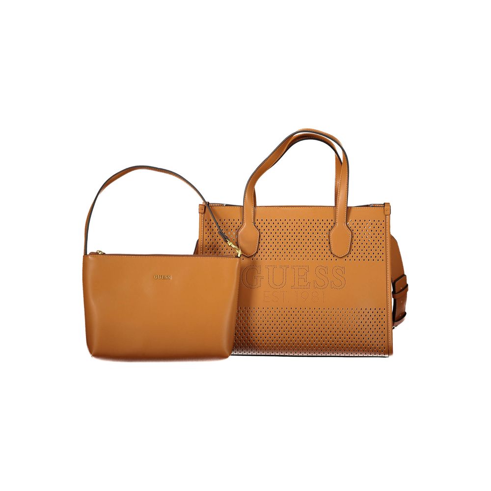 Guess Jeans Brown Polyethylene Handbag