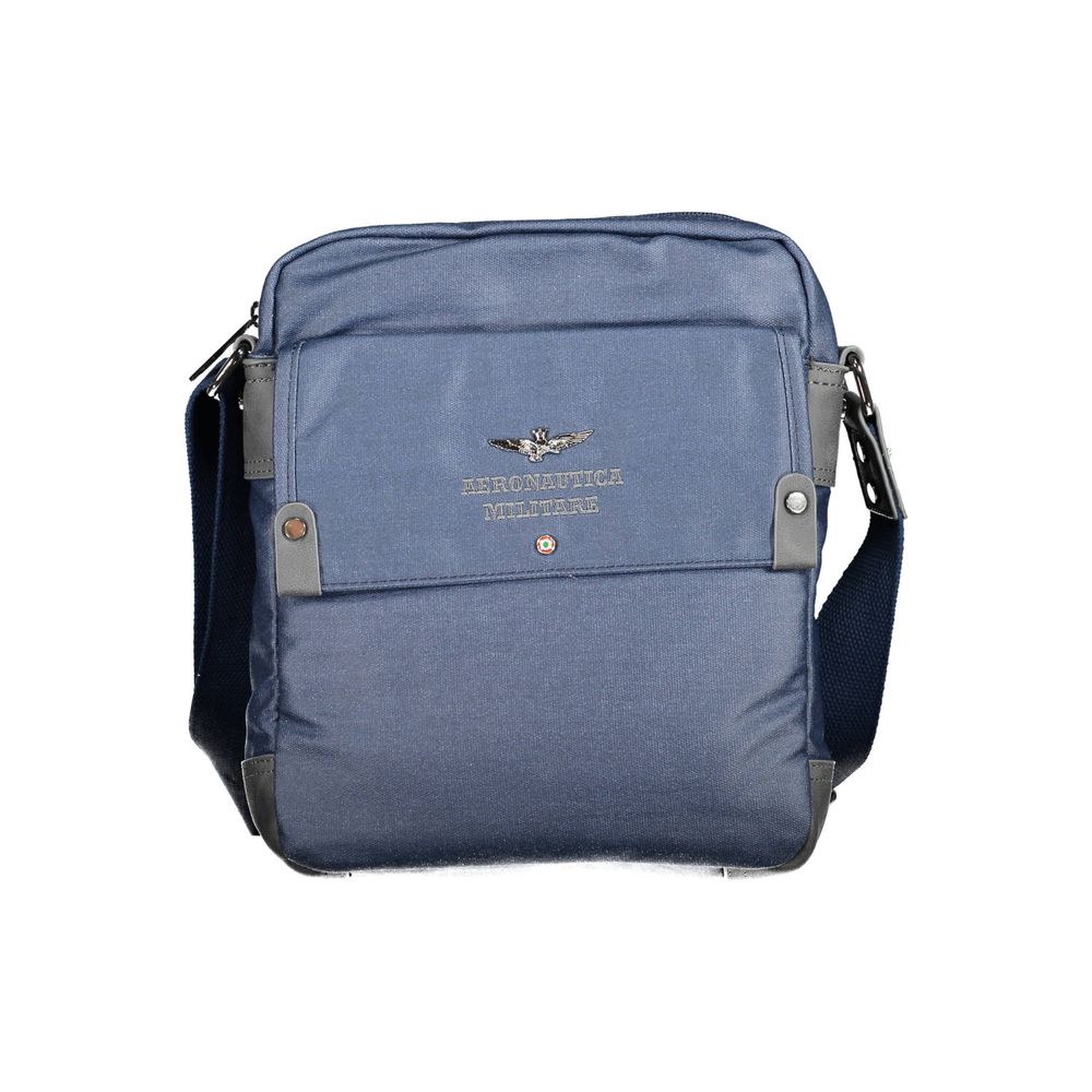 Aeronautica Militare Blue Cotton Shoulder Bag