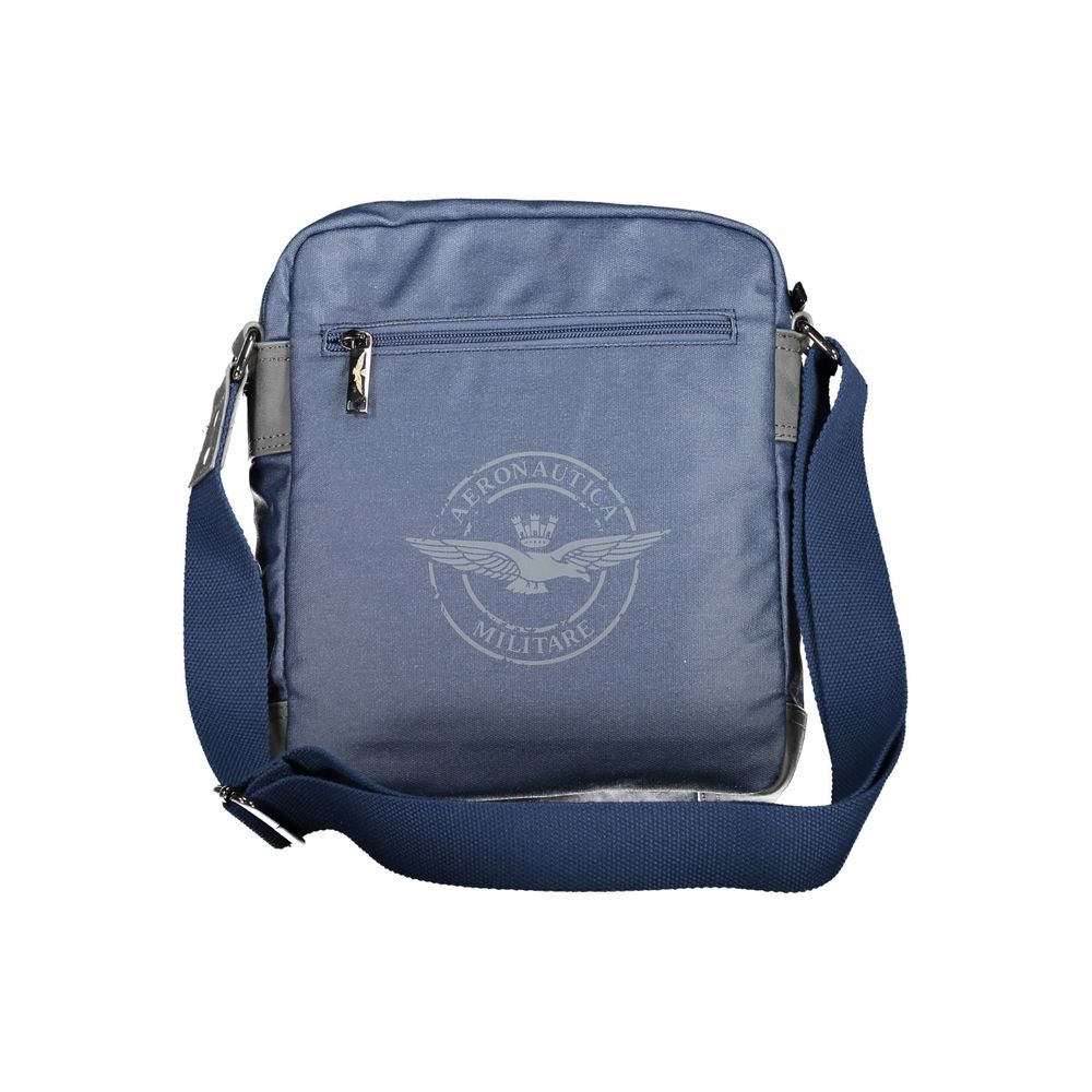 Aeronautica Militare Blue Cotton Shoulder Bag