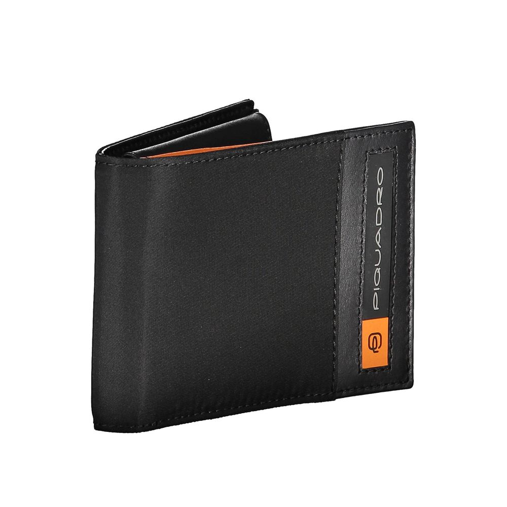 Piquadro Black Recycled Polyethylene Wallet