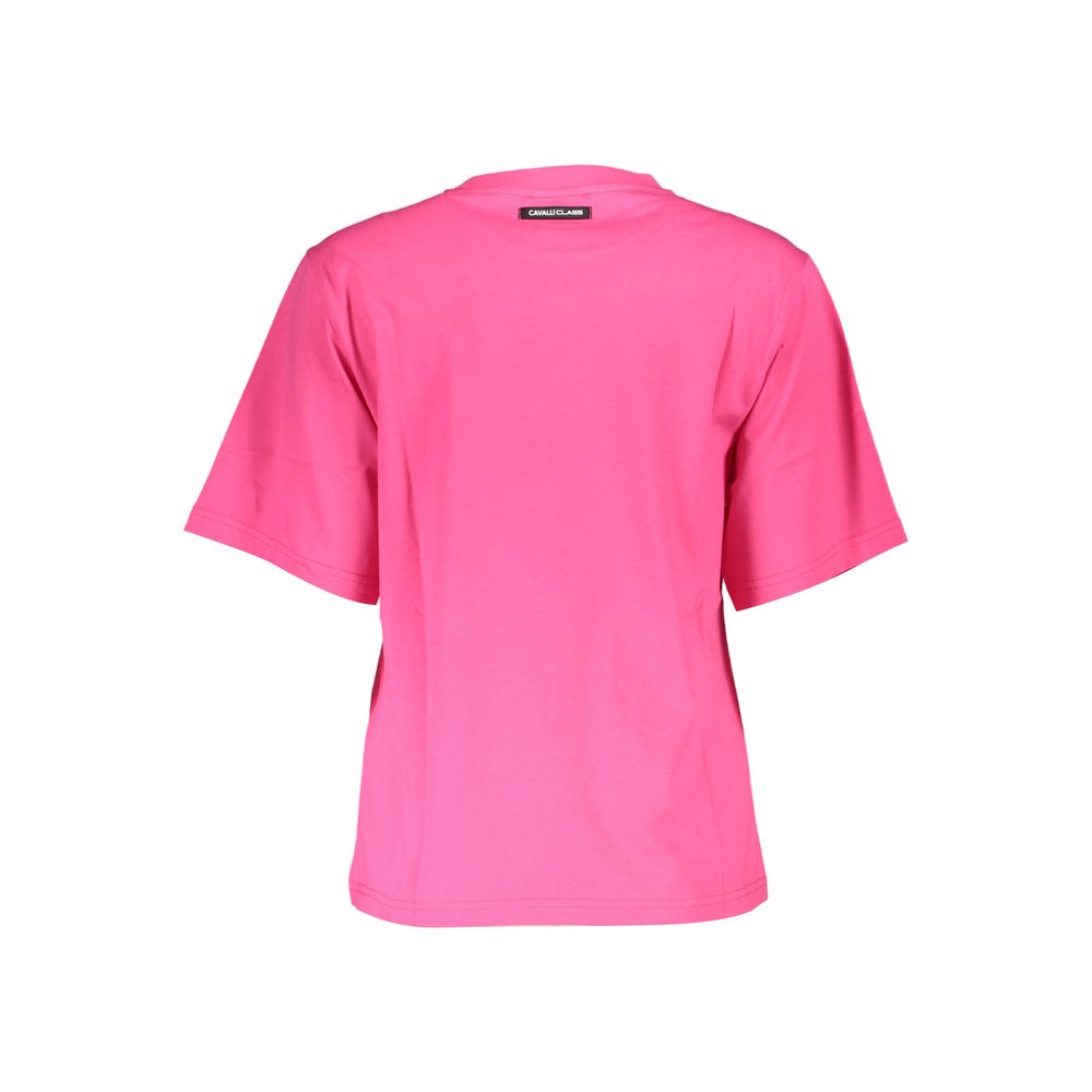 Cavalli Class Pink Cotton Tops & T-Shirt