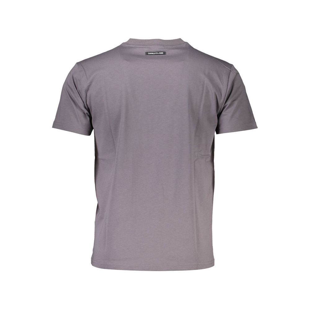 Cavalli Class Gray Cotton T-Shirt