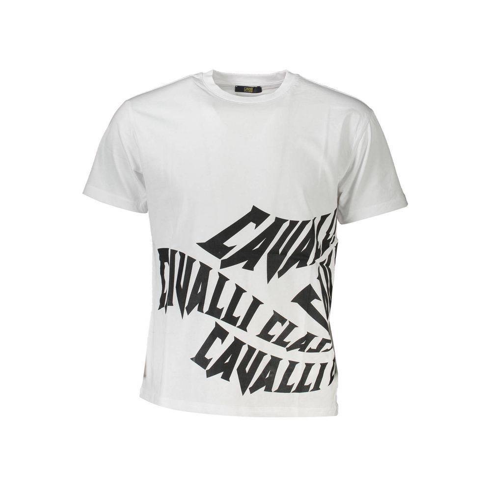Cavalli Class White Cotton T-Shirt